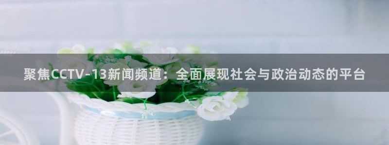 857体育赛事直播nba：聚焦CCTV-13新闻频道：全面展现社会与政治动态的平台